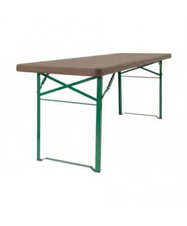 Table pliable résine bois -...