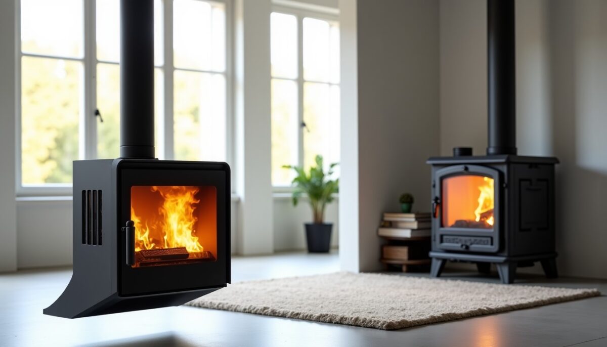 Le poêle à bois suspendu : performance de chauffe face au modèle classique